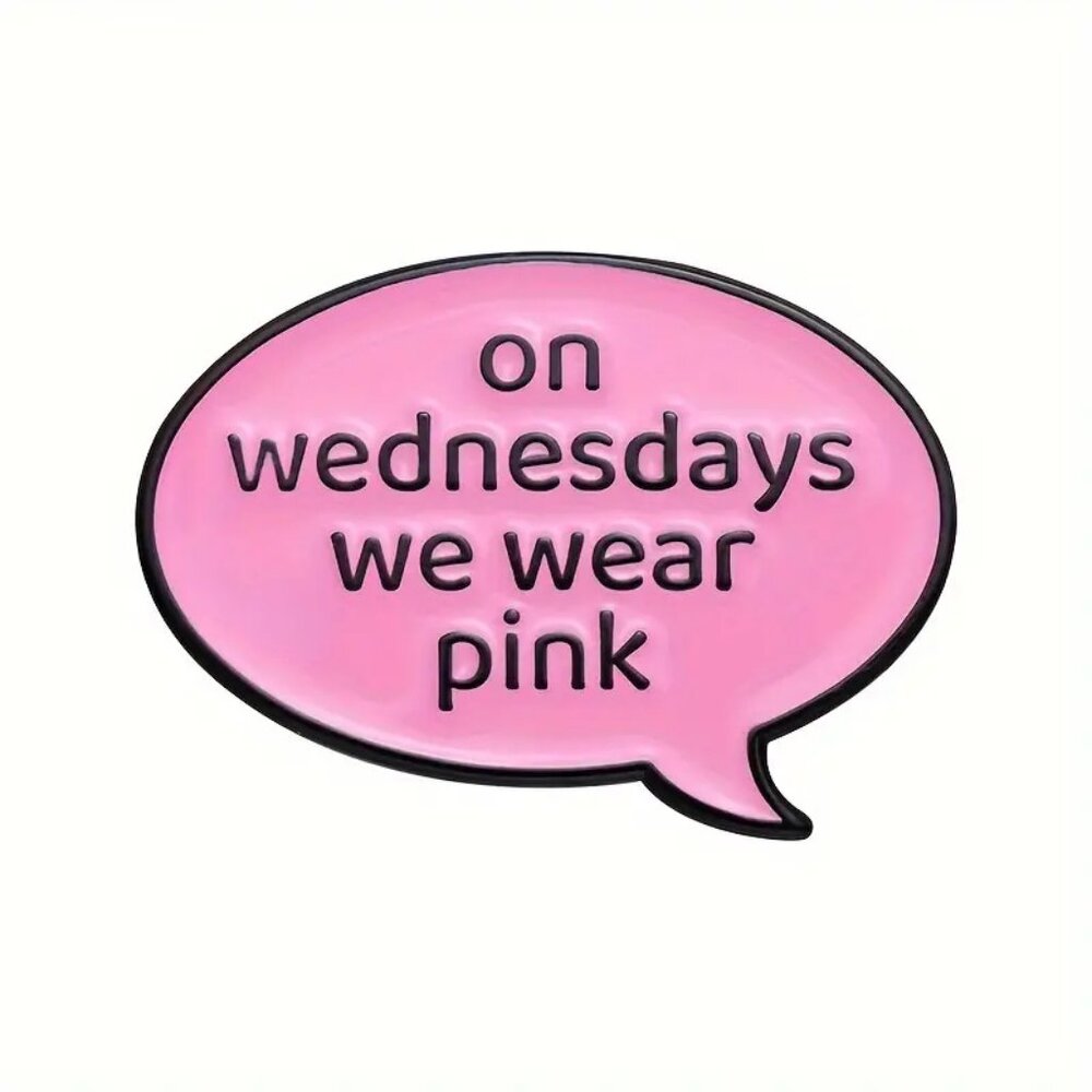 MEAN GIRLS 'ON WEDNESDAYS WE WEAR PINK' ENAMEL PIN LAPEL PIN BROOCH NWT - Picture 8 of 9